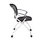 Kee Rectangle Training Table & Chair Set, 72 W, 24 L, 29 H, Wood, Metal, Fabric Top, Mahogany MT7224MHBPCM23BK - alternate 6
